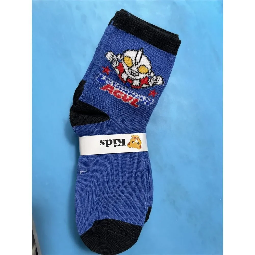 Kids Novelty Colorful Superhero Designs Crew Socks 5‎ Pairs Size L